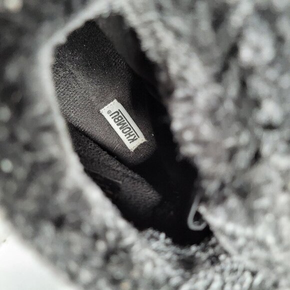 Khombu Addison Womens 6 Black Memory Foam Water Repellent Winter Vegan Boots - Picture 5 of 10